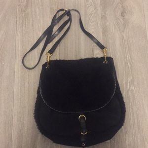 Black sheepskin UGG cross-body purse